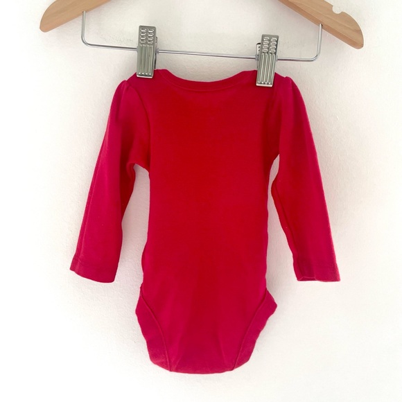 6/$20💥NB LOVE Plaid Tartan Graphic Tee Onesie Bodysuit, Long Sleeve, Deep Red - Picture 6 of 9